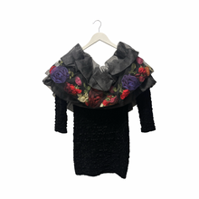 Load image into Gallery viewer, 1980S KIMIJIMA FLOWERS VELVET NET DRESS
