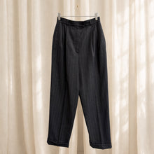 Load image into Gallery viewer, 80S/90S GREY PINSTRIPE TROUSERS
