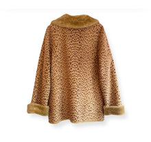 Load image into Gallery viewer, LEOPARD FAUX SUEDE/FUR COAT C1990S
