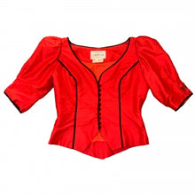 Load image into Gallery viewer, CAROLINE CHARLES RED CORSET TOP

