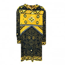 Load image into Gallery viewer, LEONARDS FASHIONS BLACK AND YELLOW PRINTED DRESS
