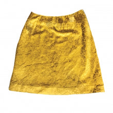 Load image into Gallery viewer, VINTAGE YELLOW VELVET SKIRT
